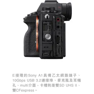 【eYe攝影】台灣公司貨 SONY A1 全片幅 單眼相機 5000萬畫數 高速連拍