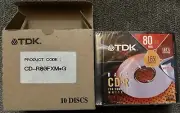 TDK 80 Minute/700MB Data CD-R Slim Case 10-Pack