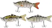 KOMBIUDA 3pcs Multi Jointed Fishing Bait Artificial Fishing Props Durable Hard Bait Accessories