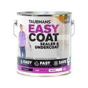 TAUBMANS 4 LITRE EASY-COAT PREP ACRYLIC-SEALER-UNDERCOAT WHITE COLOUR PAINT