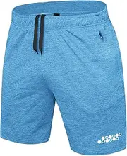 [Generic] xinyee Men Running Shorts Gym Sports Athletic Workout Shorts with Zipper Pockets