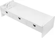 Stable Monitor Riser with Ergonomic Height Computer Stand for Office Minimalist Design Enhances Workspace Aesthetics Provides Keyboard Storage