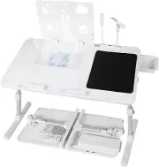 Laptop Lap Desk,Laptop Lap Desk with Cooling Fan,Folding Laptop Desk for Bed,Adj