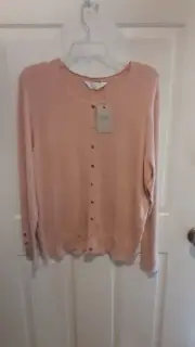 Primark Light PEACHY Pink Cardigan Size XL~ Brand New VISCOSE