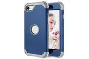 For iPhone SE 5G (2022), SE (2020) Case, Protective Cover, Blue