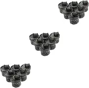 Sosoport 3sets Miniature Millstones Resin Vintage Grinding Millstones Figurines Garden Decor Micro Landscape Ornament 6pcs*3