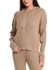SIMKHAI Cable Cashmere-Blend Hoodie