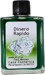 Fast Money Oil (Dinero Rapido Aceite) Spiritual Anointing Oil by CASA ESOTERICA MAGICK SPACE - Financial Abundance - Attract Wealth & Prosperity Quickly-0.5 FL OZ (1 Pack)