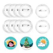 12Pcs Acrylic Sewing Buttons Pin Clear 1.46" Button Maker Badges