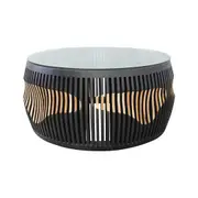 CR Tabanan Timber with Tempered Glass Top Coffee Table