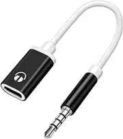 Cable Audio Aux Jack, USB C to 3.5mm Headphone Aux Digital Audio Earphone Adaptor, Male to Type-C Female Flat Head Earphone Adapter, Earphones Round Head Type C Headphones Converter