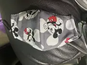 Mickey Mouse Face Mask 100% Cotton, Washable - Set Of Two For Kids