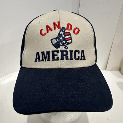 Can Do America Hat Cap Patriotic Embroidery Logo One Size Fits Most NWT