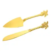 Cake Cutting Set for Wedding, Cake Knife and Server Set for Gift(Coco）