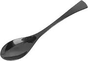 Mikinona Stainless Steel Plating Titanium Black Dinner Spoon Tableware for Home Hotel Lightweight Easy to Clean Elegant Mirror Finish for Dining Events