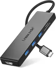Lemorele USB C Hub 6 in 1 HDMI Hub 4K Docking Station USB C Hub Adapter with 3 USB 3.0, SD/TF for MacBook Air/Pro M1 Adapter, for Chromecast, Windows, Switch, Mobile Phone etc