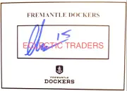 Ethan Hughes SIGNED Fremantle Dockers Card. AFL. Football Fyfe Serong
