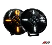 1X Fit Scania Volvo DAF MAN Truck 24v 9" Round Spot Light Led DRL COMBO HQ