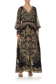DRESS WITH SHIRRED WAIST AND CUFF STUDIO 54