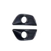 1Pair Car Bumper Fog Light Lamp Hoods Housing Cover Replacement for C4 2008-2012 Black