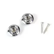 Bass Guitar String Retainer Guide Large button Style, Chrome (set of 2)