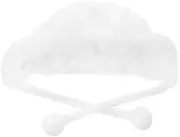 [DEARMAMY] Women's Fox Ears Cap Plush Hat Brim Warm Beanie for Women Girls Boys and Girls Faux Fur Hoodie Hat Plush Beanie h White