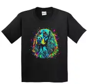 Kids Cocker Spaniel Psychedelic Dog Art T-Shirt - Cocker Spaniel Owner Gift
