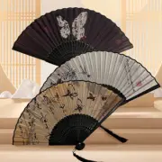 Vintage ink Folding Fan Chinese Style Hand Held Fans Dance Fan Photo Prop Decor