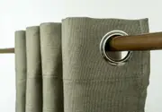 Blackout Linen Eyelet Curtain Blockout Curtain Drape 230cmDrop 1Panel Dark Linen