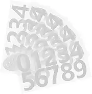 TOBBOMEY 5 Sheets Reflective Number Stickers of Sun Resistant Mailbox Trash Can Decals Easy to Apply High Visibility for Home Addresses Outdoor Use