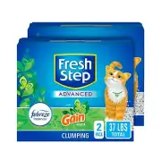 Fresh Step Clumping Cat Litter, With Gain, Advanced, Extra Large, 37 Pounds t...