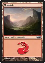 MTG Magic - Mountain B - Magic 2014 - Common - Foil Near Mint