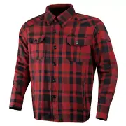Mens Biker Motorcycle Shirt Lumberjack Rider Jacket Lined with Kevlar CE Armour