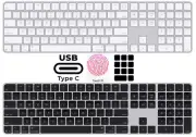 New 2024 Apple - Magic Keyboard with Touch ID and Numeric Keypad (USB-C)