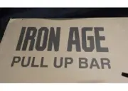 IRON AGE Pull Up Bar for Doorway - Angled Grip Home Gym Exercise Equipment New