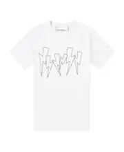 Thunderbolt-print crew-neck T-shirt XL,L,M White