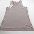 Max Mara NEW Large Silk Blend Sleeveless Tank Top Pullover Beige Mauve
