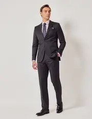 Hawes & Curtis Charcoal Italian Wool Slim Fit Suit | 1913 Collection Size: One Size