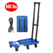 272kg Heavy Duty Folding Foldable Hand Trolley Sack Truck Cart Adjustable Handle