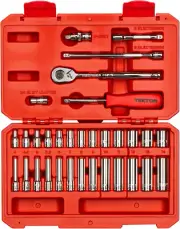 1/4 Inch Drive 6-Point Socket and Ratchet Set, 33-Piece (4-14 Mm) | SKT05201