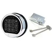 Chrome Keypad Safe Electronic Lock with Solenoid Master Key Safe Replacement
