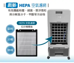 【TECO東元】HEPA 濾網空氣清淨冰晶水冷扇/空調扇/循環扇/清淨機(XYFXA0901) (4.7折)