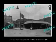 OLD POSTCARD SIZE PHOTO LAWRENCE KANSAS THE FRITZ GOODYEAR TIRE STATION c1930
