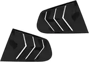2PCS Car Rear Window Shutter Cover Trim Compatible for VW Scirocco 2009-2018 Window Louver Side Vent Trim Car Styling(Glossy Black)