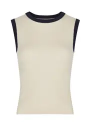 Flore Flore Esme Cotton Tank - Navy - M (UK12 / M) M (UK12 / M)