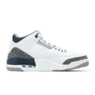 Nike 休閒鞋 Air Jordan 3 Retro 男鞋 白 灰 午夜藍 爆裂紋 三代 復刻 CT8532-140