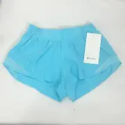 NWT Lululemon Women's Hotty Hot LR Short 2.5" Lined Sz 6 Cyan Blue
