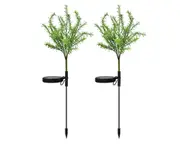 2PCS Solar Garden Light Simulation Christmas Tree Light Color Garden Decoration Landscape Lawn Light