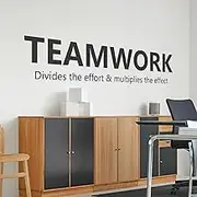 Motivational and Inspirational Office Wall Decal Sticker Vinyl Quotes for Business Teamwork Words and Saying Positive Decoration (Teamwork Divides The Effort & multiplies The Effect)