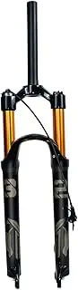 Mountain Bike Air Suspension Fork for 26/27.5/29" 1-1/8" Straight Steerer HL/RL Manual/Remote Lockout 100Mm Travel Disc Brake Quick Release 100Mm*9Mm